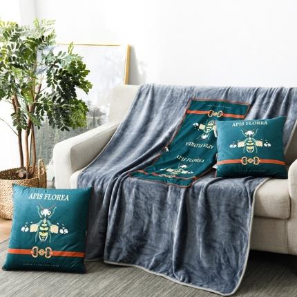 91家纺网 家纺一手货源 找家纺 （总）宝马家纺 2022宝宝绒欧式抱枕毯