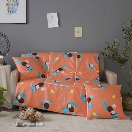 91家纺网 家纺一手货源 找家纺 宝马家纺 2022年精梳棉抱枕被 花生牛奶