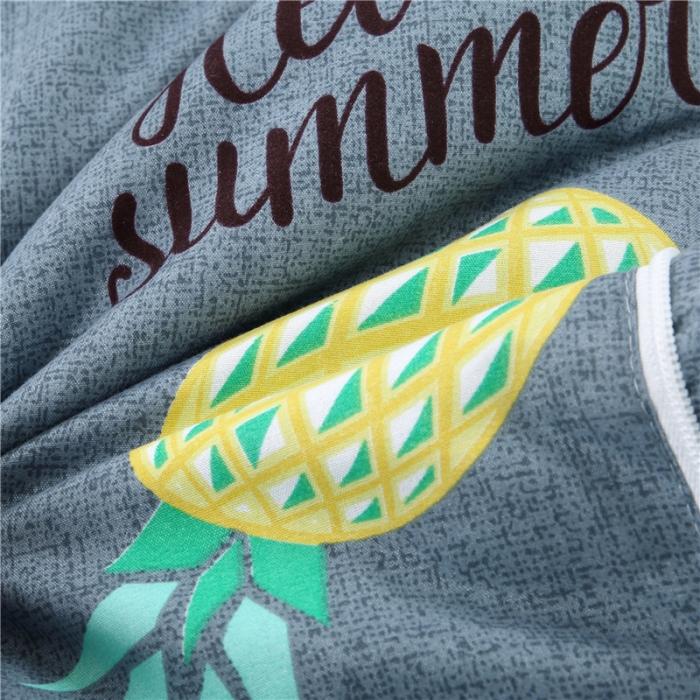 91家纺网 家纺一手货源 找家纺 宝马家纺 2022年精梳棉抱枕被 菠萝菠萝蜜