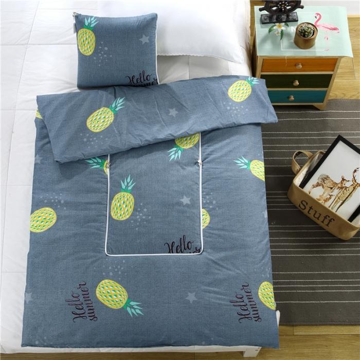 91家纺网 家纺一手货源 找家纺 宝马家纺 2022年精梳棉抱枕被 菠萝菠萝蜜