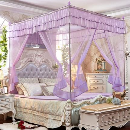 91家纺网 家纺一手货源 找家纺 伊而梦蚊帐 8812坐床拉链蚊帐悠漫年华 紫色