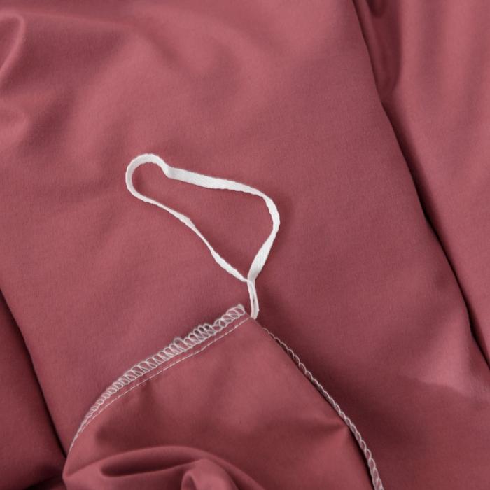 91家纺网 家纺一手货源 找家纺 花伞家居 加厚磨毛贴边四件套 豆沙+浅灰