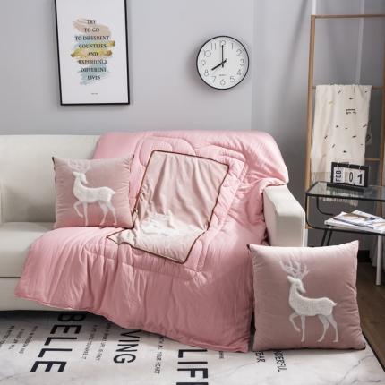 91家纺网 家纺一手货源 找家纺 （总）宝马家纺 2022意大利绒贴布绣抱枕被