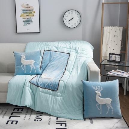 91家纺网 家纺一手货源 找家纺 （总）宝马家纺 2022意大利绒贴布绣抱枕被