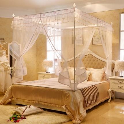 91家纺网 家纺一手货源 找家纺 伊而梦蚊帐 8803一厘阳光坐床拉链蚊帐 白色