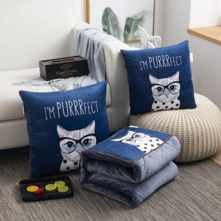 91家纺网 家纺一手货源 找家纺 （总）宝马家纺 2022荷兰绒数码印花抱枕被