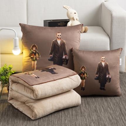 91家纺网 家纺一手货源 找家纺 （总）宝马家纺 2022荷兰绒数码印花抱枕被