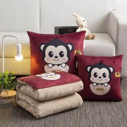 91家纺网 家纺一手货源 找家纺 （总）宝马家纺 2022荷兰绒数码印花抱枕被