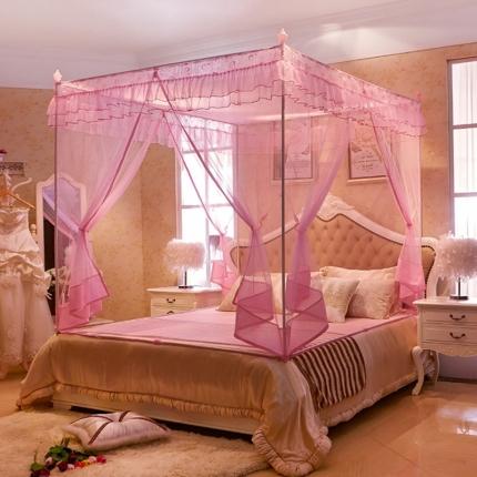 91家纺网 家纺一手货源 找家纺 伊而梦蚊帐 8803一厘阳光坐床拉链蚊帐 粉色