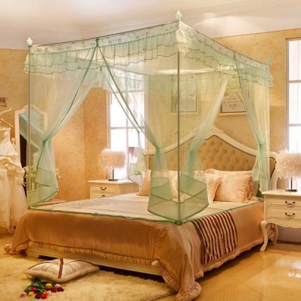 91家纺网 家纺一手货源 找家纺 伊而梦蚊帐 8803一厘阳光坐床拉链蚊帐 水绿色