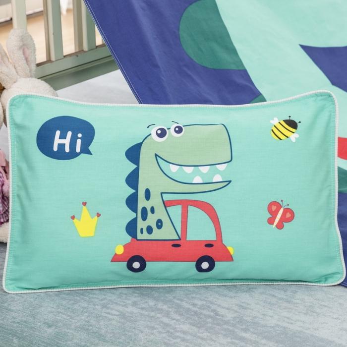 91家纺网 家纺一手货源 找家纺 乐秀家纺 2021新款全棉枕套 汽车恐龙