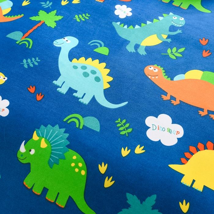 91家纺网 家纺一手货源 找家纺 赫然家纺 新款芦荟棉单品被套 恐龙岛