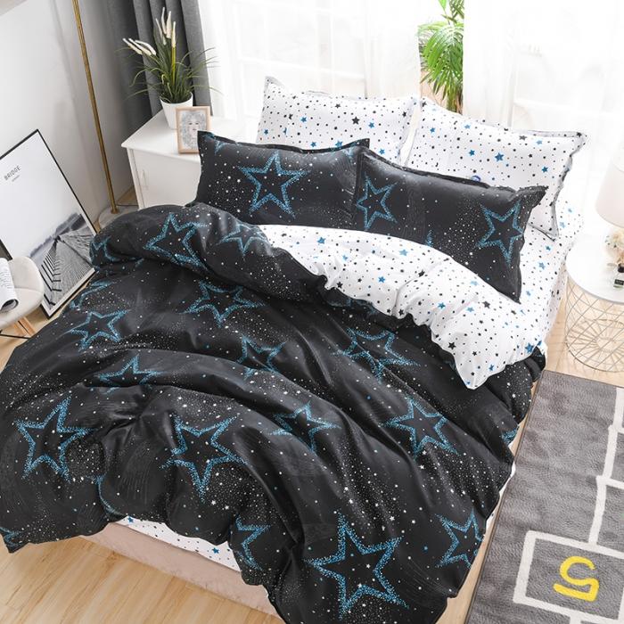 91家纺网 家纺一手货源 找家纺 赫然家纺 新款舒适柔软亲肤爆款芦荟棉四件套货源充足 繁星