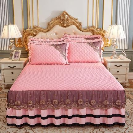 91家纺网 家纺一手货源 找家纺 （总）情恒家纺2025新款四季款细丝斜纹夹棉床裙三件套