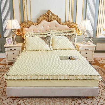 91家纺网 家纺一手货源 找家纺 （总）情恒家纺 2025新款四季款细丝斜纹夹棉单床笠