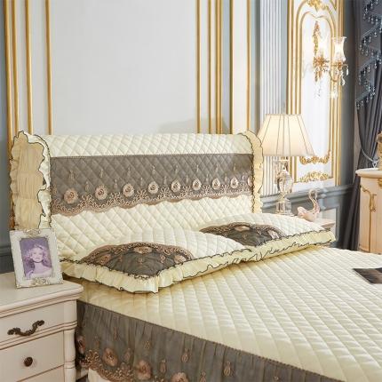 91家纺网 家纺一手货源 找家纺 （总）情恒家纺 2025新款四季款细丝斜纹夹棉单床头罩大靠背靠垫