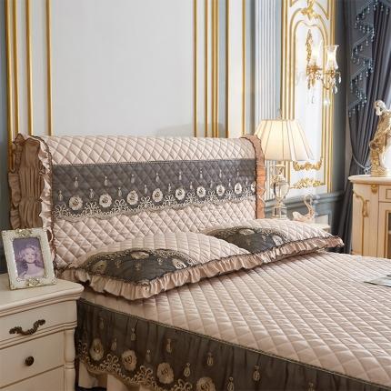 91家纺网 家纺一手货源 找家纺 （总）情恒家纺 2025新款四季款细丝斜纹夹棉单床头罩大靠背靠垫