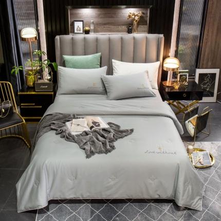 91家纺网 家纺一手货源 找家纺 （总）头等舱 2022全棉喷气绣花夏被三件套四件套