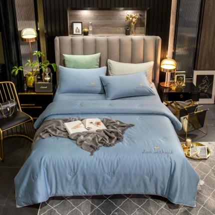 91家纺网 家纺一手货源 找家纺 （总）头等舱 2022全棉喷气绣花夏被三件套四件套