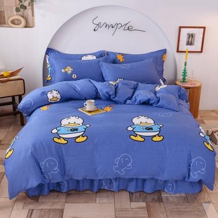 91家纺网 家纺一手货源 找家纺 八十八家纺 2025新款全棉12868床单款四件套 博士鸭