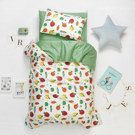 91家纺网 家纺一手货源 找家纺 心卓 2020新款13372全棉幼儿园套件 蔬菜乐园