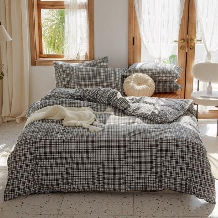 91家纺网 家纺一手货源 找家纺 （总）仟网汇 新款格纹四件套