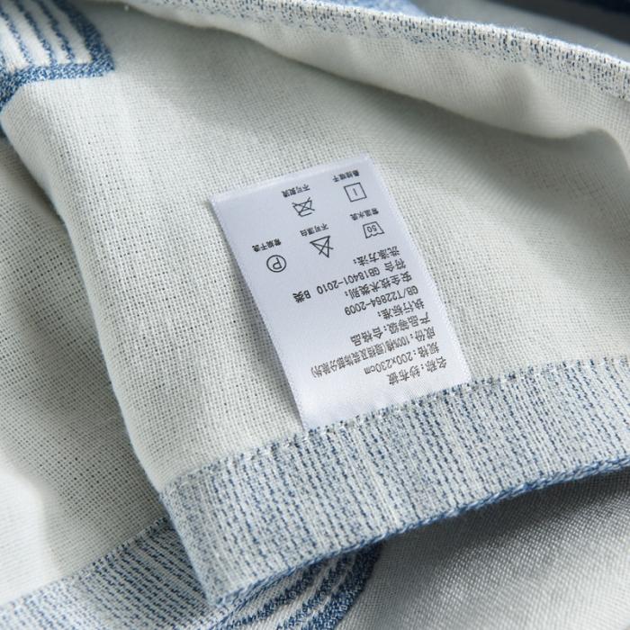 91家纺网 家纺一手货源 找家纺 朴尔 五层毛巾被薄款夏被纱布被子盖毯空调被全棉 抽象树-蓝