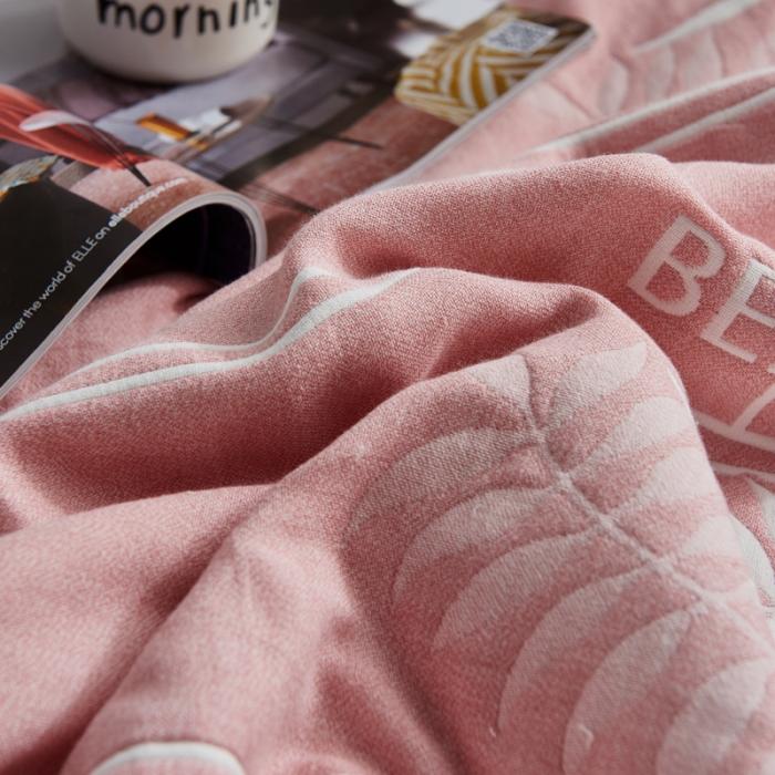 91家纺网 家纺一手货源 找家纺 朴尔 五层毛巾被薄款夏被纱布被子盖毯空调被全棉 美丽生活-粉