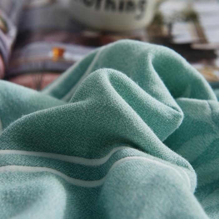91家纺网 家纺一手货源 找家纺 朴尔 五层毛巾被薄款夏被纱布被子盖毯空调被全棉 美丽生活-绿