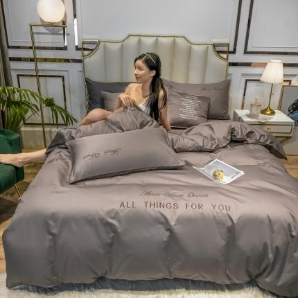 91家纺网 家纺一手货源 找家纺 总祺瑞佳2021新款60s长绒棉全棉四件套全棉绣花四件套