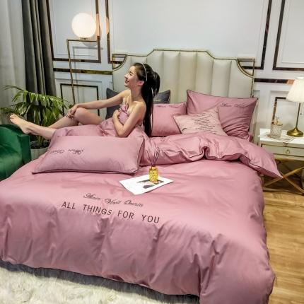 91家纺网 家纺一手货源 找家纺 总祺瑞佳2021新款60s长绒棉全棉四件套全棉绣花四件套