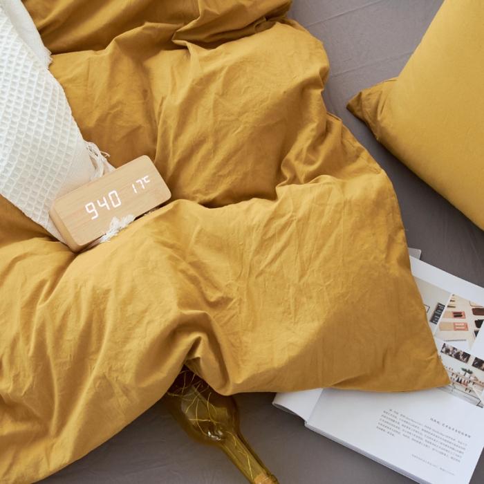 91家纺网 家纺一手货源 找家纺 新品纯色全棉水洗棉四件套纯棉学生三件套宿舍床单被套床笠款