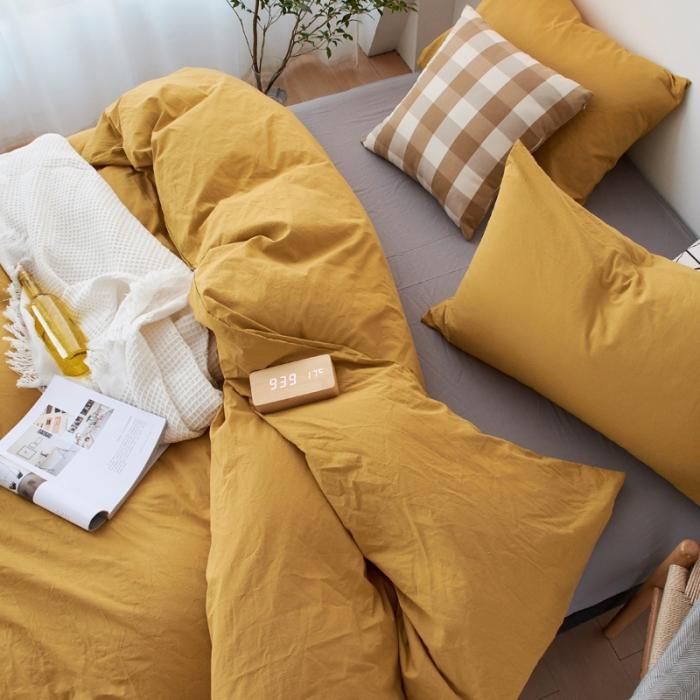 91家纺网 家纺一手货源 找家纺 新品纯色全棉水洗棉四件套纯棉学生三件套宿舍床单被套床笠款