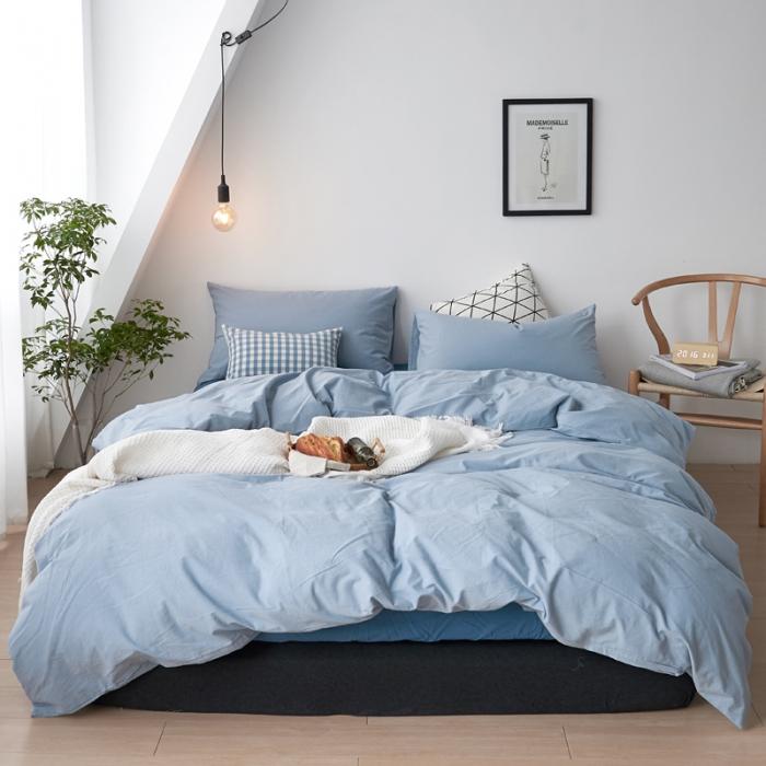 91家纺网 家纺一手货源 找家纺 全尺寸定制全棉水洗棉四件套纯棉三件套学生宿舍床单被套床上用品