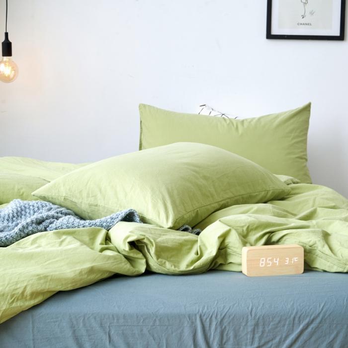 91家纺网 家纺一手货源 找家纺 新品纯色全棉水洗棉四件套纯棉学生三件套宿舍床单被套床笠款