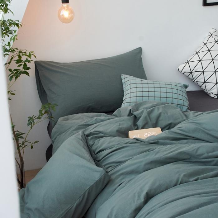 91家纺网 家纺一手货源 找家纺 新品纯色全棉水洗棉四件套纯棉学生三件套宿舍床单被套床笠款