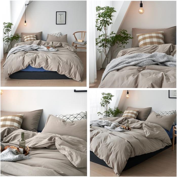 91家纺网 家纺一手货源 找家纺 新品纯色全棉水洗棉四件套纯棉学生三件套宿舍床单被套床笠款