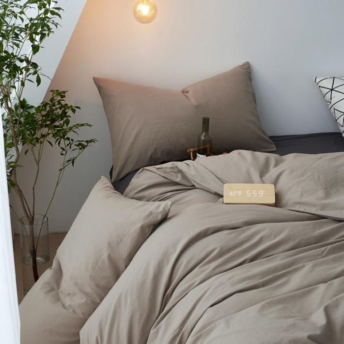 91家纺网 家纺一手货源 找家纺 新品纯色全棉水洗棉四件套纯棉学生三件套宿舍床单被套床笠款