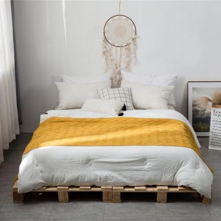 91家纺网 家纺一手货源 找家纺 （总）暖绵绵 新品森奇床尾毯针织毯子线毯