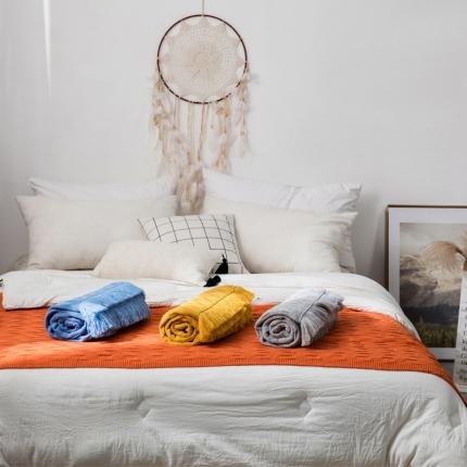 （总）暖绵绵 新品森奇床尾毯针织毯子线毯