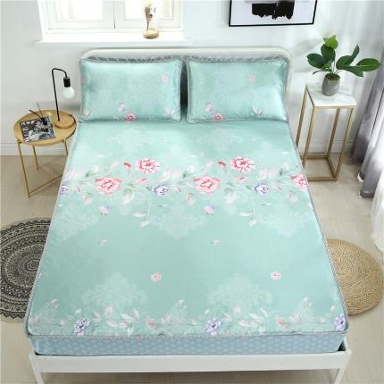 91家纺网 家纺一手货源 找家纺 （总）青竹苑2021新款冰丝凉席可拆卸床裙式冰丝床笠软席