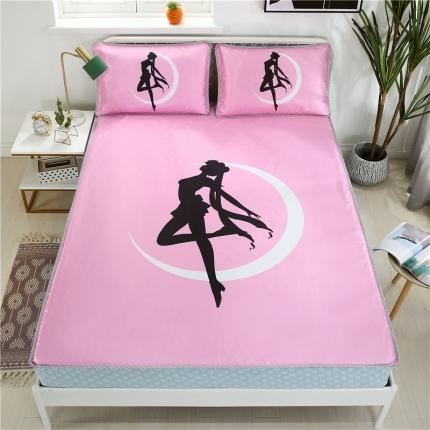 91家纺网 家纺一手货源 找家纺 （总）青竹苑2021新款冰丝凉席可拆卸床裙式冰丝床笠软席