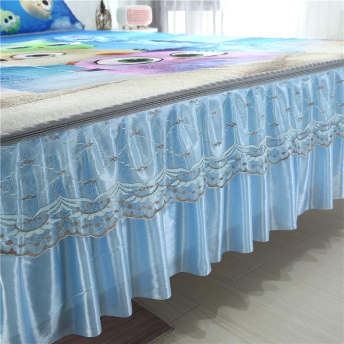 91家纺网 家纺一手货源 找家纺 青竹苑2021新款冰丝凉席可拆卸床裙式冰丝床笠软席 吉祥三宝