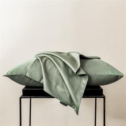 微廉 2020新款60s纯色单品枕套一只纯色-灰绿