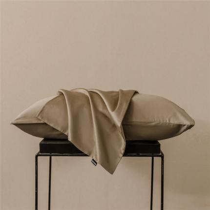 微廉 2020新款60s纯色单品枕套一只纯色-奶咖