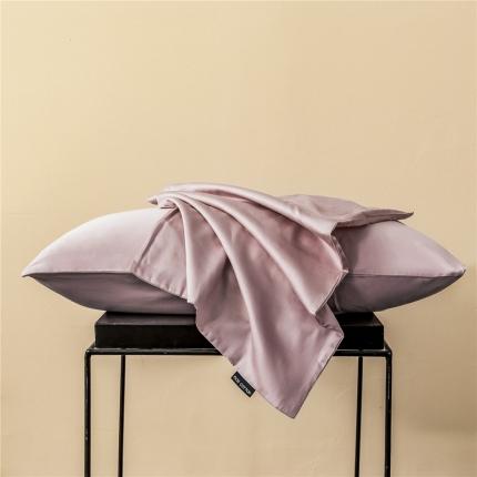 微廉 2020新款60s纯色单品枕套一只纯色-奶油粉