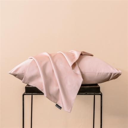 微廉 2020新款60s纯色单品枕套一只纯色-藕粉