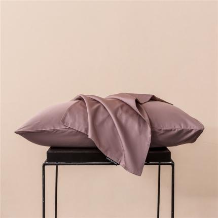 微廉 2020新款60s纯色单品枕套一只纯色-浅豆沙