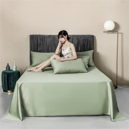 微廉 2020新款60s纯色单品床单纯色-灰绿