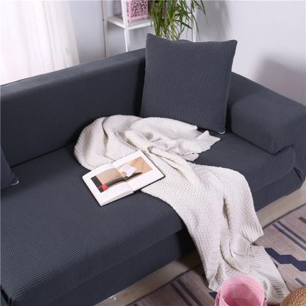 布卢姆沙发套 2020新款万能沙发套-金立绒 灰色